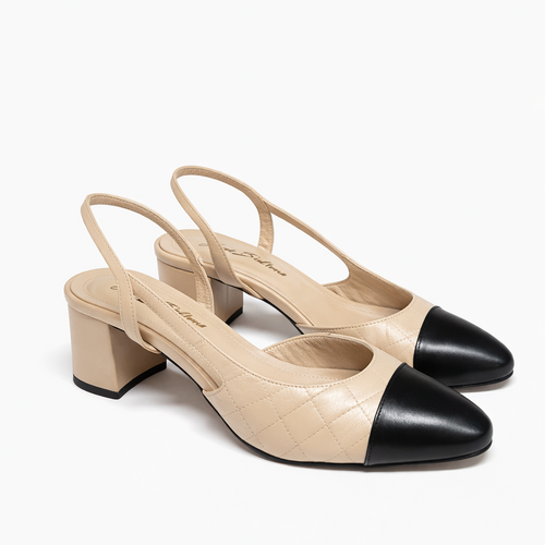 material:matelassé|color:beige & noir